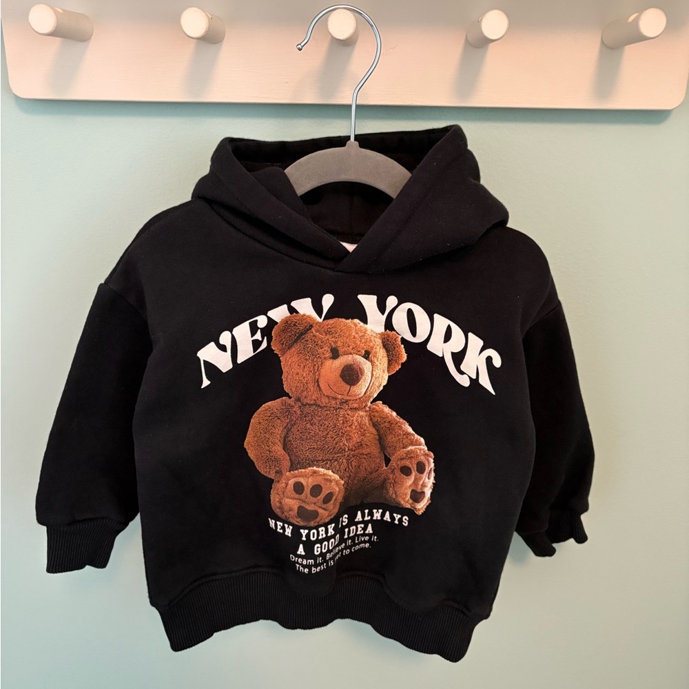 Zara Teddy Bear Hooded Sweatshirt